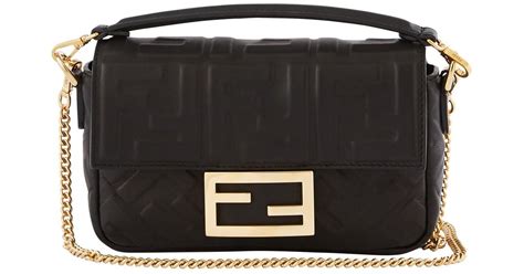 fendi mini baguette nera